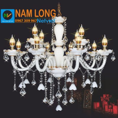 Đèn chùm pha lê nến NC001/12 cao cấp 12 bóng