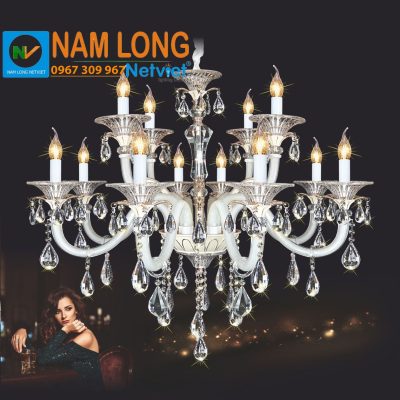 Đèn chùm pha lê nến NC021/8A cao cấp 12 bóng