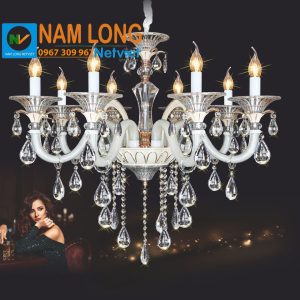 Đèn chùm pha lê nến NC021/8A cao cấp 8 bóng