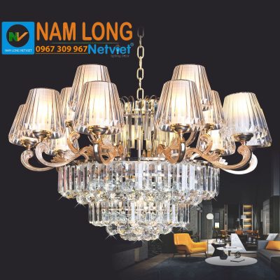 Đèn chùm pha lê nến NC144/10+5 17 bóng E14