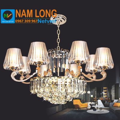 Đèn chùm pha lê nến NC144/8 10 bóng E14