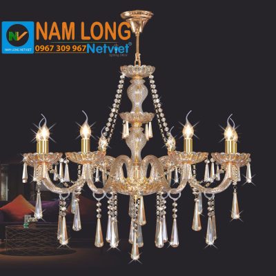 Đèn chùm pha lê nến NC2033/8 8 bóng E14