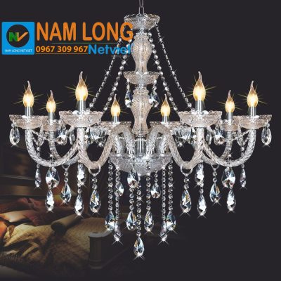 Đèn chùm pha lê nến NC2045/8 8 bóng E14