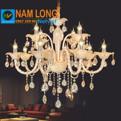 Đèn chùm pha lê nến NC2102/8+4 bóng E14