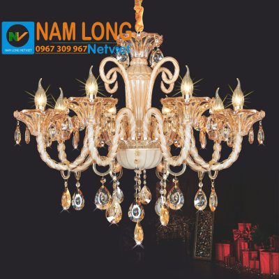 Đèn chùm pha lê nến NC2103/8 cao cấp 8 bóng
