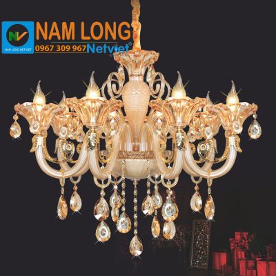 Đèn chùm pha lê nến NC2104/8 cao cấp 8 bóng