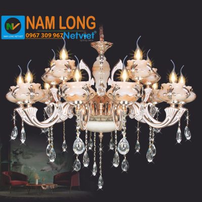Đèn chùm pha lê nến NC7076/10+5 15 bóng E14