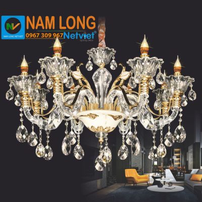 Đèn chùm pha lê nến NC9005/8 cao cấp 8 bóng