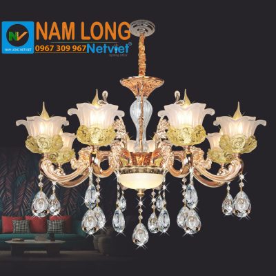 Đèn chùm pha lê nến NC9039/8 8 bóng E14