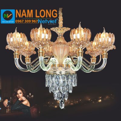 Đèn chùm pha lê nến NC9301/8 cao cấp 8 bóng