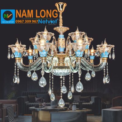 Đèn chùm pha lê nến NC9310/10+5 cao cấp