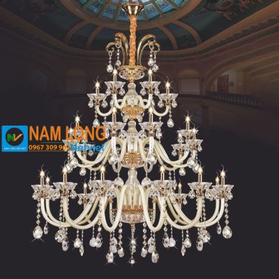 Đèn chùm pha lê nến NC0630/15+10+5 cao cấp 30 bóng
