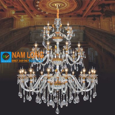 Đèn chùm pha lê nến NC1098/15+10+5 cao cấp 30 bóng