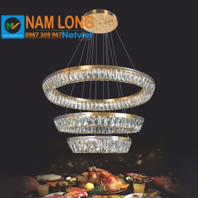 Đèn thả pha lê NB8091B 3 tầng LED 200W