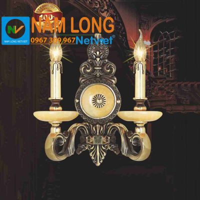 Đèn vách tường đồng NV127/2 2 bóng E14 cổ điển