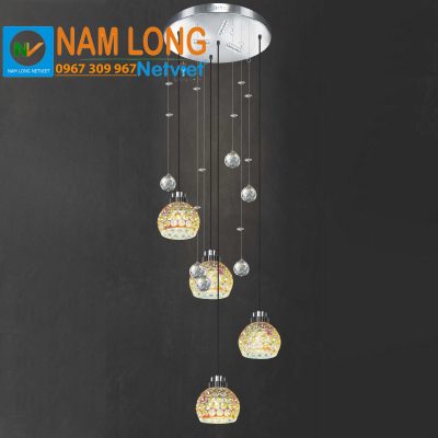 Đèn thả thủy tinh NB1308/4 phòng ăn