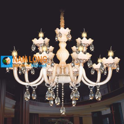 Đèn chùm pha lê nến NC142/8+4 cao cấp 12 bóng
