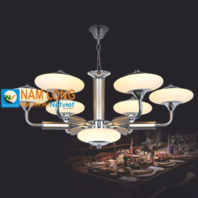 Đèn chùm thủy tinh NC145/6 7 bóng LED 3 chế độ