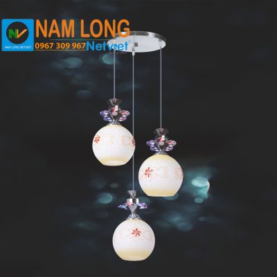Đèn thả thủy tinh NB1626/3 3 bóng phòng bếp