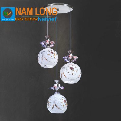 Đèn thả thủy tinh NB1627/3 3 bóng E27