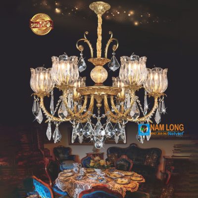 Đèn Chùm Đồng NC1937/6 6 Bóng E14