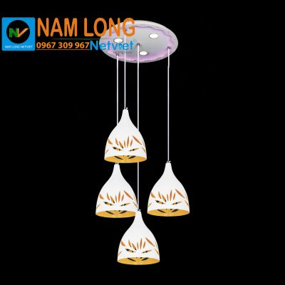 Đèn thả thủy tinh NB214/4 4 bóng phòng ăn
