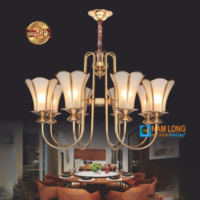 Đèn Chùm Đồng NC2208/8 8 Bóng E14