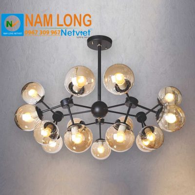 Đèn chùm cafe NB321/15 15 bóng thủy tinh