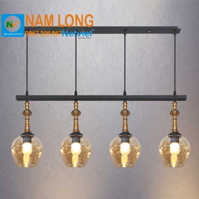 Đèn thả cafe NB3210/4 bộ 4 chao thủy tinh