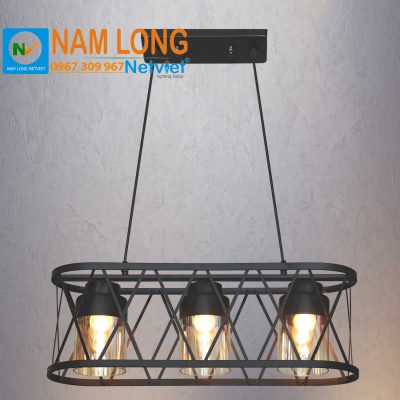 Đèn thả cafe NB327/3 3 bóng E27 khung sắt