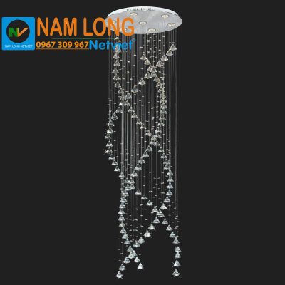 Đèn thả thông tầng cầu thang NC5006 pha lê K9