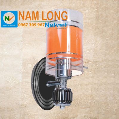Đèn vách tường NV526/1C chao thủy tinh màu cam thân kim loại