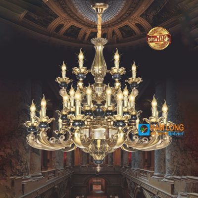 Đèn Chùm Đồng NC6020/12+12+6 30 Bóng E14