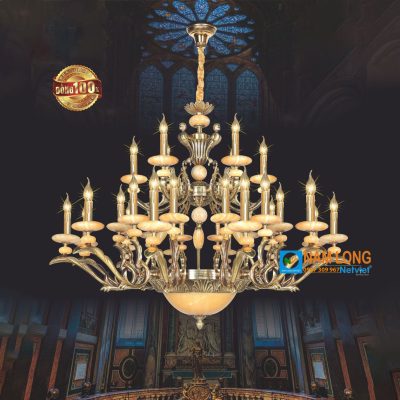 Đèn chùm đồng NC6043/12+12+6 33 bóng cao cấp