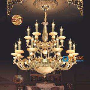 Đèn chùm đồng NC7013/12+6 21 bóng cao cấp