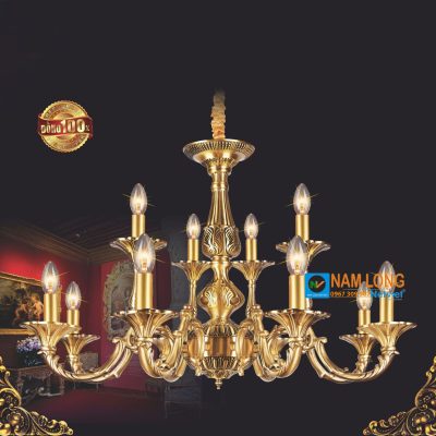 Đèn chùm đồng cao cấp NC740/8+4 12 bóng E14