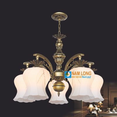 Đèn chùm thủy tinh NC8068/5 5 bóng E27