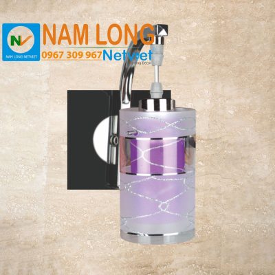 Đèn vách tường NV8133/1B chao thủy tinh màu tím trang trí