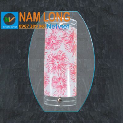Đèn vách tường NV86659 thân thủy tinh hoa văn trang trí hiện đại