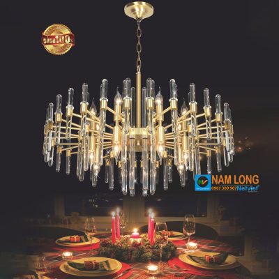 Đèn Chùm Đồng NC8823C 16 Bóng E14 Cao Cấp