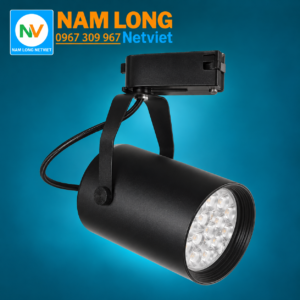 Đèn rọi ray NP033 LED 12W màu đen ánh sáng vàng thân hợp kim – NamLong NetViet