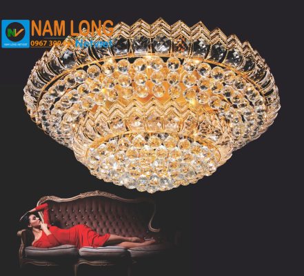 đèn mâm ốp trần NC90927A pha lê K9