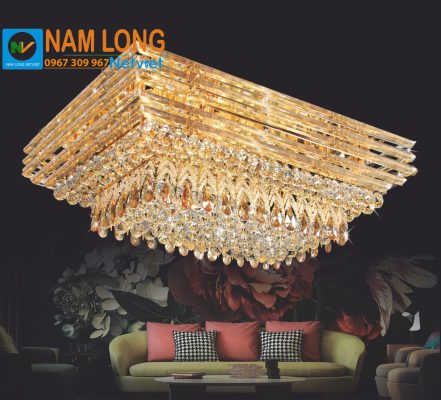 Đèn mâm ốp trần pha lê NC6099 cao cấp