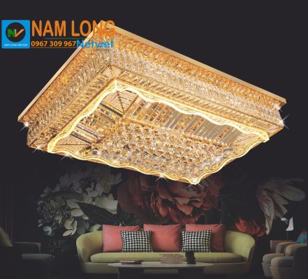 Đèn mâm ốp trần pha lê NC9112C cao cấp