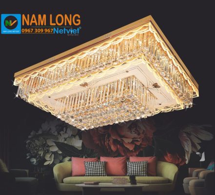 Đèn mâm ốp trần pha lê NC9156C cao cấp