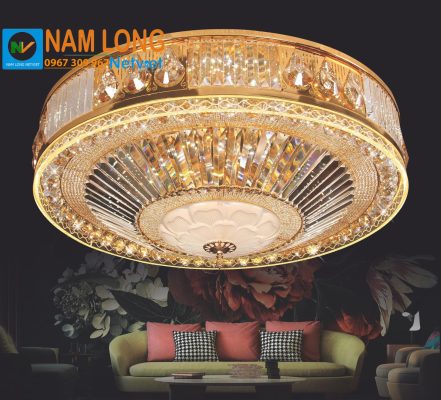 đèn mâm ốp trần NC9133A pha lê K9