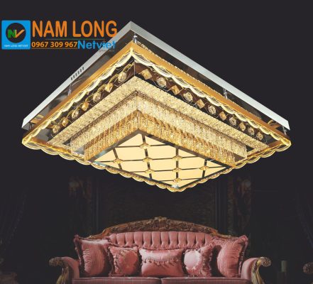 Đèn mâm ốp trần pha lê NC038 cao cấp