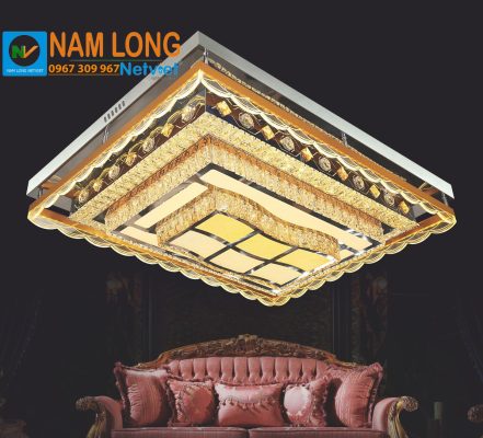 Đèn mâm ốp trần pha lê NC039 cao cấp