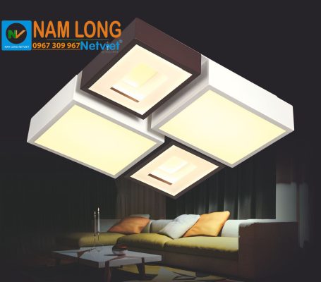 Đèn mâm ốp trần NC052 LED 3 chế độ có Remote