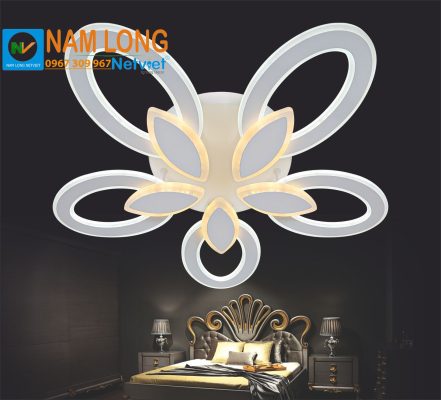 đèn mâm ốp trần NC0235 hiện đại LED 3 chế độ